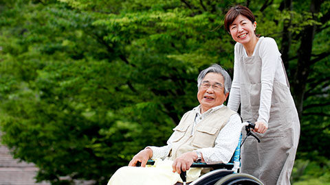 Care for the elderly, light up happy old age life